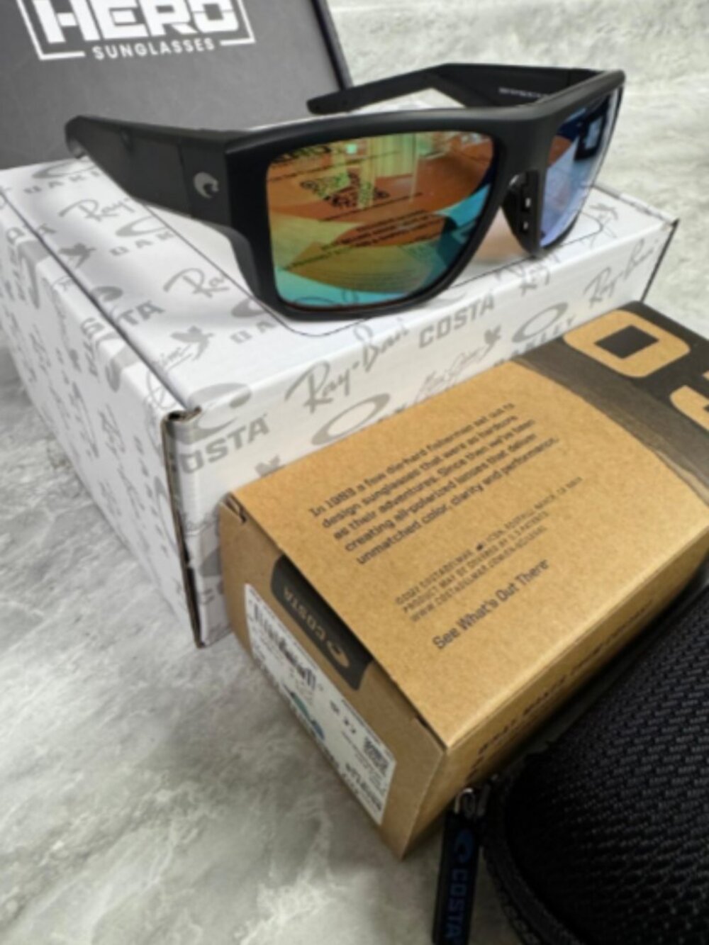 COSTA | NEW | TAXMAN | 9116 - 02 | MATTE BLACK | GREEN MIRROR 580 GLASS - Picture 2 of 4